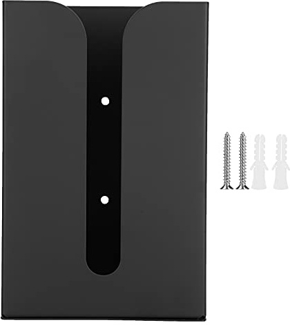 AUNMAS Wall Mount Tissue Holder, Space Aluminum Black Organizer for Bathroom Kitchen, Holds Box Tissues, Phone, Wet Wipes Rustproof with Screws Included