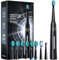 Rotating Electric Toothbrush for Adults with 8 Brush Heads (2 Types), 4 Modes Deep Clean Electric Toothbrush with Rechargeable Power and 2 Min Smart Timer, Rechargeable Last 25 Days (ZZZZZZZZ)