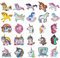 Bügelbilder Bügelflicken Kinder 25 Stück Flicken zum Aufbügeln Aufnäher Patches Kinder für Textilien Bügelaufkleber Aufbügel Aufbügelbilder Hosenflicken Bügelpatch Mädchen Einhorn Aufbügelflicken