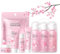 Sakura Womens Gift Sets-Sakura Shower Gift Sets for Women-Teenage Girl Gift-Toiletries Gift Set With Travel Size Cleanser,Toner,Face Cream,Sunscream,Shampoo,Conditioner and Body Wash-7Pcs Skincare Set