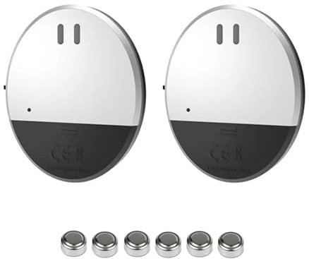 Shackcom 2 Stück Fensteralarm Türalarm Selbstklebend Alarm Fenster 130dB mit Wireless Magnetsensor für Home Security Einbruchschutz Türalarmsensor mit Batterien