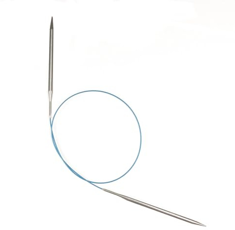 Knitting Needles, 80cm x 7mm, Circular Knitting Needles with Soft Stitch, Metal Fixed Circular Needles for Beginners, Suitable for Scarves, Blankets and Other Knitting Projects, Silver