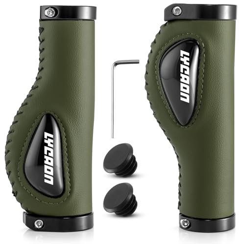 LYCAON Impugnature per Manubrio Bici, Impugnatura per Bicicletta, Manopole Ergonomiche Antiscivolo per Mountain Bike