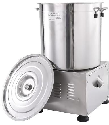 Salladspinnare, stor salladsslunga - Rostfritt stål kommersiell vegetabilisk torktumlare 15 liter - snabb torkspinnare för grönsaker i matsalar, hotell, restauranger