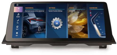 Erisin Qualcomm 8GB+128GB Android 14 Radio Coche Bluetooth GPS Navegador para BMW Serie 5 F10 F11 Sistema NBT 12,3 IPS Pantalla Estéreo CarPlay Android Auto Dab+ WiFi 4G DSP TPMS USB OEM iDrive