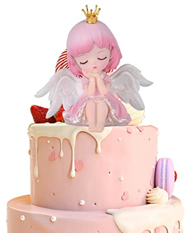 Fournitures de fête prénatale, figurine de bébé fille, décoration gâteau d'ange, décorations bureau voiture, fourniture fête douche pour l'obtention du diplôme, 11, 5 x 12 cm
