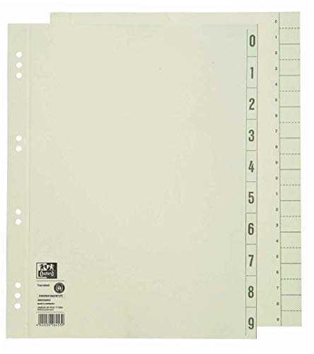 Oxford Trennblätter aus Recycling-Kraftkarton, 100er Pack, DIN A4, chamois