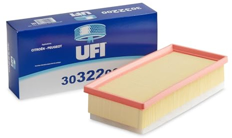 UFI Filters, Filtre à Air 30.322.00, Filtre à Air de Remplacement, Adapté aux Voitures, Applicable sur Citroen, Peugeot
