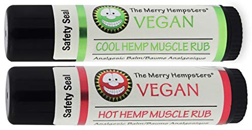 Merry Hempsters Vegan Hot & Cool Muscle Rub Combo Pack