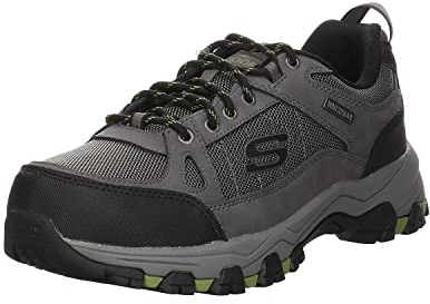 Skechers Selmen Cormack, Scarpe da ginnastica Uomo, Pelle Carbone W Maglia Sintetica, 45 EU