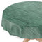ANRO Tischdecke abwaschbar Wachstuch Wachstuchtischdecke Gartentischdecke Leinen-Optik Pflegeleicht Wasserabweisend 120 x 120 cm (Rund) Grün Schnittkante