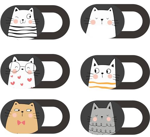 MESMOS Webcam Cover Slide, Cat Lovers Gifts for Women, Cat Lover Themed Things, Mom Gifts for Women, Laptop Camera Cover Slide Cute, Cute Stuff (Small Size)