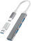 USB C Hub, 4 Ports Mini USB Dongle with USB C to USB Adapter,USBC Multiport Expander for Laptop(3 USB2.0,1 USB3.0),Ultra Slim Portable Data Hub for MacBook Pro/Air,iMac,Surface Pro,XPS,PC(Grey)