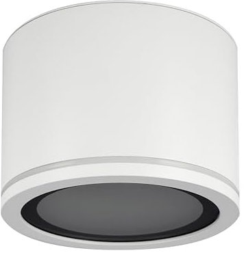 EDO Spot en Saillie IP54, Plafonnier Salle de Bain UMA GX53, Spot LED en Saillie Plafond 230V, Blanc Mat Downlight Plat et Rond Ø90*60mm Aluminium, pour Balcon et Cuisine, non inclus LED-GX53