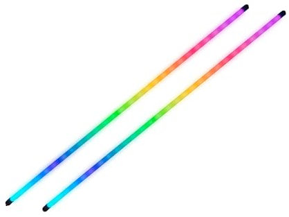 Mars Gaming MLT-TWO, 2x Tiras LED Neon ARGB 400mm, 5V 3 Pin Compatibles con Hubs y MB ARGB, Kit Tiras LED Flexibles para PC con Múltiples Posibilidades, Montaje Rápido y Sencillo Plug-and-Play