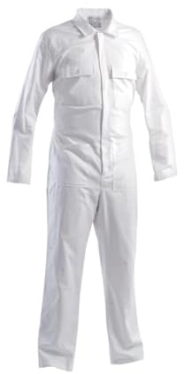 TUTA INTERA DA LAVORO TIPO IMBIANCHINI IN COTONE 100% (BIANCA, XL)