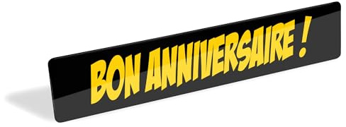 Plaque Personnalisée décorative Auto Personnalisable - Message sur Mesure - Plexiglass 52x11 cm, Plaque immatriculation personnalisée prénom, camion, Bon anniversaire