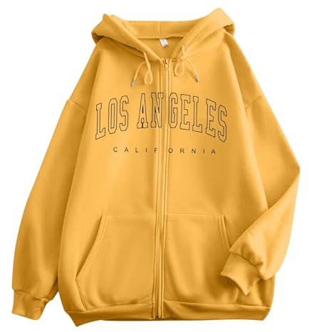 Genérico Mujer Sudadera con Capucha Jersey Manga Larga Cremallera Hoodie con Bolsillo Deportes Outerwear Chaqueta Casual de Color Sólido Estampadas Cremallera Chaquetas