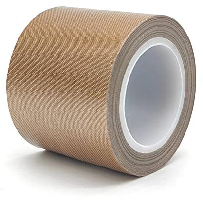 GCQ Nastro in Tessuto di Teflon, Nastro PTFE a 2 Pollici a 30 Piedi per la Macchina Sigillante a Vuoto, Nastro Adesivo Rivestito in Fibra di Vetro PTFE