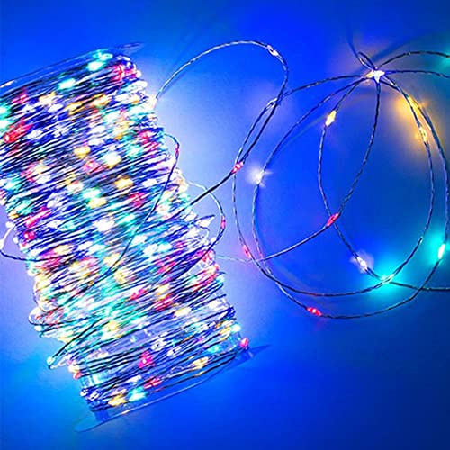 Luci di Natale per Albero 500 Micro LED Cavo Rame Decorazioni Esterno Multicolor 37 Metri modellabile Catena Luminosa addobi casa Giardino terrazze Veranda