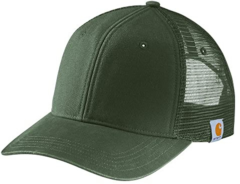 Carhartt Men's Canvas Mesh Back Cap, Moss, One Size