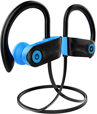 Boean Bluetooth Headphones, Bluetooth 5.3 Wireless Headphones with 16 Hours Playtime, Stereo Bass IPX7 Waterproof Over Ear Earphones AI Music Generation for Workout and Sports Running