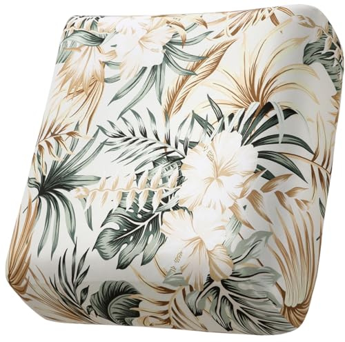 Fuloon Sofa Cushion Covers, Stretch Printed Seat Cushion Cover Couch Seat Slipcovers Washable Furniture Protector for Armchair Loveseat Sofa (Gold, 3 PCS)