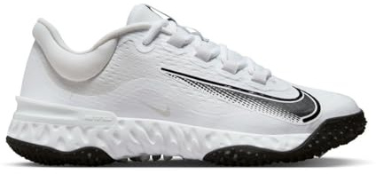 Nike Nike Alpha Huarache Elite 4 Turf - Scarpe da softball da donna, Bianco/Nero-polvere di fotoni, 40 EU