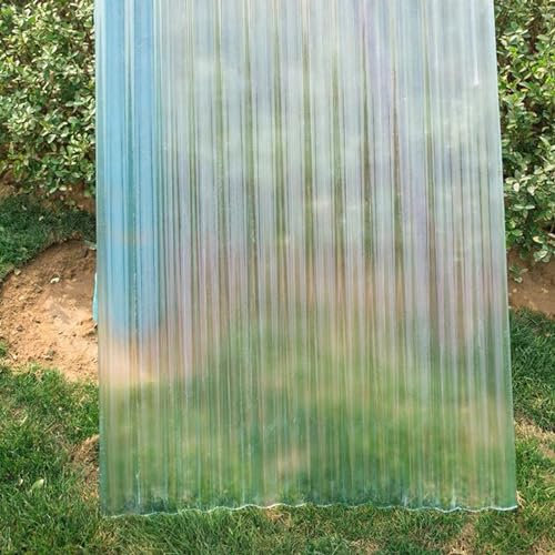 Regensichere Polyester Wellbahn,Wellplatte für Carports,Dachplatten,Transparente Tageslichtplatten,3/4/5/7/10/15 Stück Wandblech Dachblech,Gewächshausplatte,mit Schrauben (0.9x2.3m/35x91in,10 Pcs)