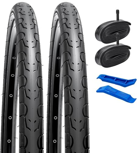 YunSCM 26 tum cykeldäck 26 x 1,25/32-559 och 26 tum cykelrör Schrader-ventil kompatibel med 26 x 1,25 cykel-/cykeldäck och slangar (P-1159)