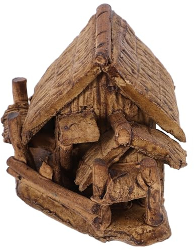 Genérico Casa Escondite De Peces De Cerámica, Microcasa De Acuario, Modelos En Miniatura, Cueva Oculta, Adorno De Acuario para Pecera, Decoraciones De Jardín Zen