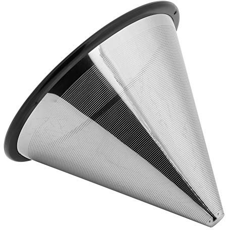 Filtre de café en Acier Inoxydable, Passoire en Mailles de café à thé, Filtre 3 Fois Plus Efficace, Pinceau Inclus, pour le Lave-vaisselle en Toute sécurité