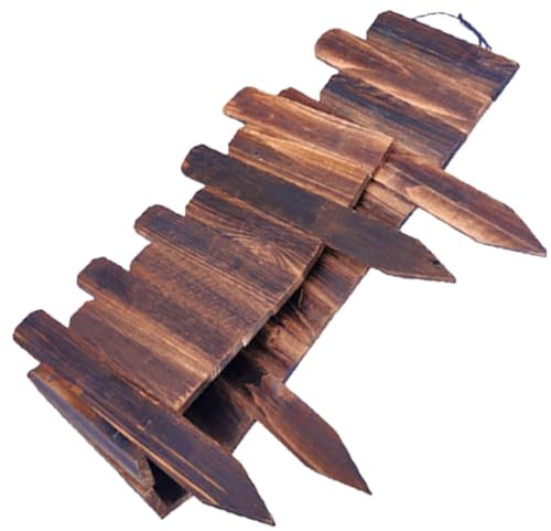 SHINEOFI Bordure De Jardin 120X30cm Clôtures De Jardin en Bois Bordure De Paysage Clôture De Pelouse pour Parterre De Fleurs Cour Pots De Fleurs Décoration De Chemins