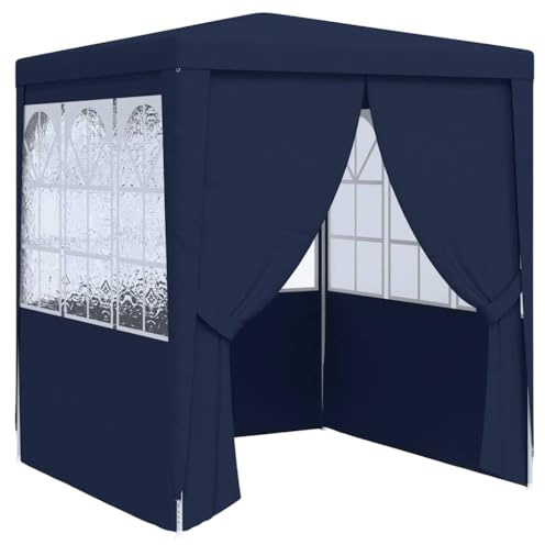 Professionellt festtält med sidoväggar 2,5 x 2,5 m blå 90 g/m²