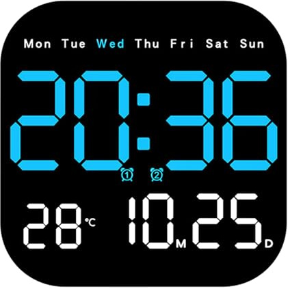 Orologio digitale – Orologio digitale con grande display | Perdita di