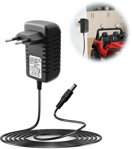 Cargador 6V para niños conducción eléctrica 800 mA alimentación Universal Motocicleta Coche Eléctrico para SUV ATV conducción eléctrica Juguetes Electric Ride-On Accesorios Conector 5,5 mm * 2,1 mm