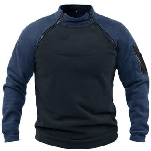 Generisch Maglione in pile da uomo per attività all'aperto, caldo tattico, in pile, giacca tattica, maglione invernale, jumper top militare, antivento