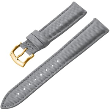 CIEMJSYNF Bracelet de montre en tissu à voile, en Nylon et PVC, 18mm, 19mm, 20mm, 22mm, à dégagement rapide, accessoires de Sport(Gray Gold,19mm)