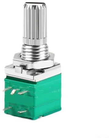 Besttoolifes RV097NS Potentiomètre à 5 broches scellées à résistance variable B1K B5K B10K à 50K 100K 500K Ohm linéaire avec arbre moleté 6 mm pour contrôle du volume et réglage supérieur (5 broches