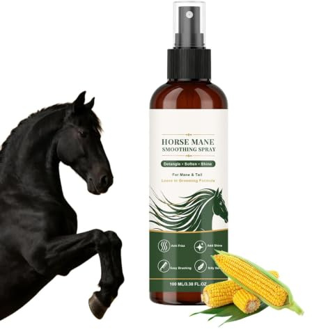 Equin Avtrassling 100 ml Leave-in Vård och Skötsel för Hästman samt Svans | Avtovningsspray för användning på , bak, lada, stall, ranch, spilta, hage, ring, ridbana och