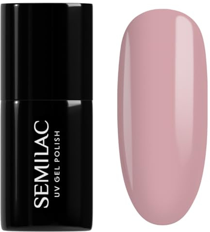 Semilac UV Nagellack 004 Classic Nude 7 ml – Zarter Beige-Nude-Ton, Hochpigmentiert – Allure Kollektion
