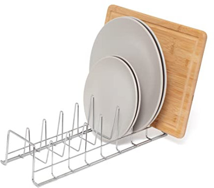 simplywire – Porte-Assiettes/plaques de Cuisson/couvercles – Organisateur de Placard de Cuisine - Chrome