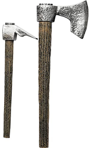 Funidelia | Set de Armas de Floki – Vikings Oficial para Hombre y Mujer ▶ Vikings, Vikingos, Bárbaro, Nórdico - Color: Gris / Plateado, Accesorio para Disfraz - Licencia: 100% Oficial