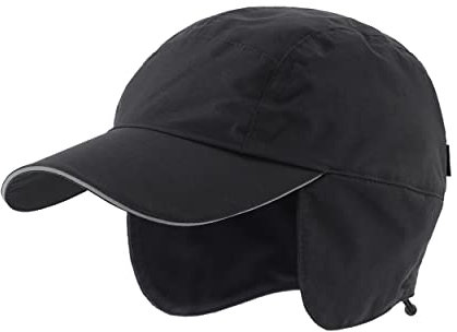 Magracy Wasserdichte Herren-Baseballmütze mit Ohrenklappen, balck, Einheitsgröße