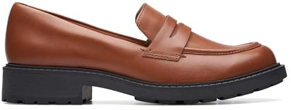 Clarks Mocasines Orinoco2 Penny para Mujer, Lea marrón Oscuro, 38 EU