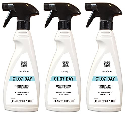 Detergente NEUTRO delicato pronto alluso per PULIZIA QUOTIDIANA DI TOP CUCINA/BAGNO, TAVOLI pietra naturale ecc. Pack 3 x SPRAY da 0,5 Litri