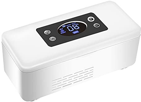 Frigoríficos Refrigerador refrigerado para medicamentos de insulina 2-25 ℃ Refrigerador de temperatura constante para medicamentos para automóviles, viajes, hogar Mini refrigerador de insulina Tr