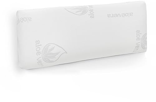 Aitsse- Almohada viscoelástica con núcleo 100% Viscoelástico, Funda de Aloe Vera Desenfundadle, Ergonómica, Anti bacterias, Termorregulable y Libera la presión Cervical. (Visco 80 cm)