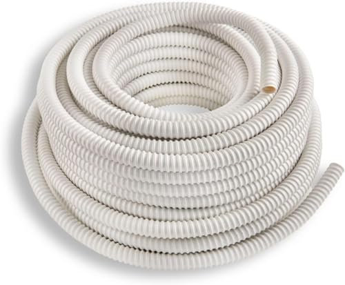 Idoneo Linea Kondensatschlauch 1-30m Ø 16mm Ø 18mm Ø 20mm Klimaschlauch Zuschneidbar Glatte Flexibel Kondenswasser Schlauch für Klimaanlagen, Split-Klimageräte (Ø 16mm, 5m)