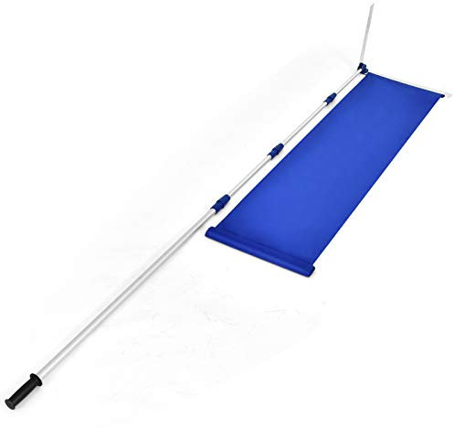 COSTWAY Tak snöröjare med hjul, taksnöskyffel med halkfritt handtag, justeringsområde 122–574 cm, snösläde, takröjare för solsystem (189-620 cm)